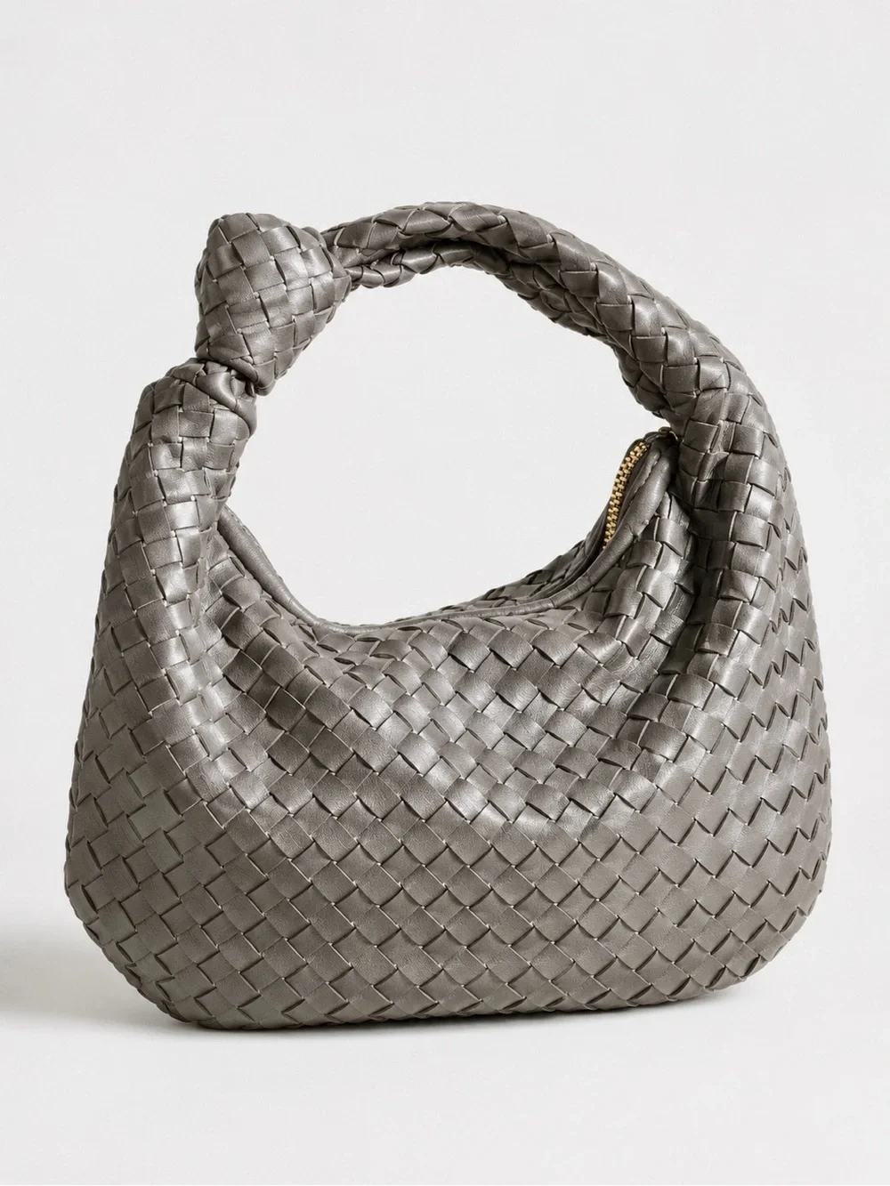 Anthropologie Melie Bianco Mini Brigitte Satchel metallic Gray-NWT